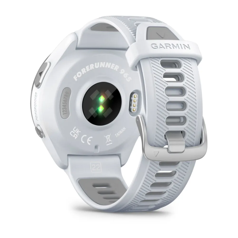Garmin Forerunner 965 Titanium Bezel with Whitestone Case and Whitestone/Powder Grey Silic-6